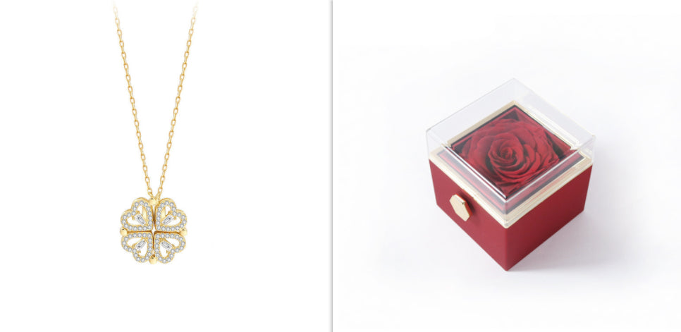 Detachable Four-Leaf Clover Necklace for Women, Multi-Wear Style