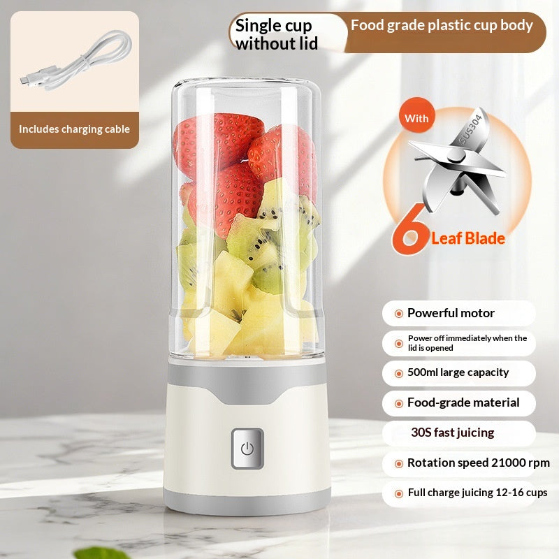 Rechargeable USB Blender Juice Cup with Double Cup and 500ml Size