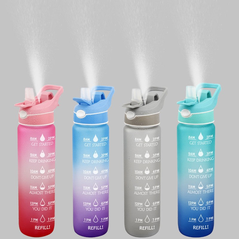 1000ml Water Bottle With Straw And Bounce Cover For Sport