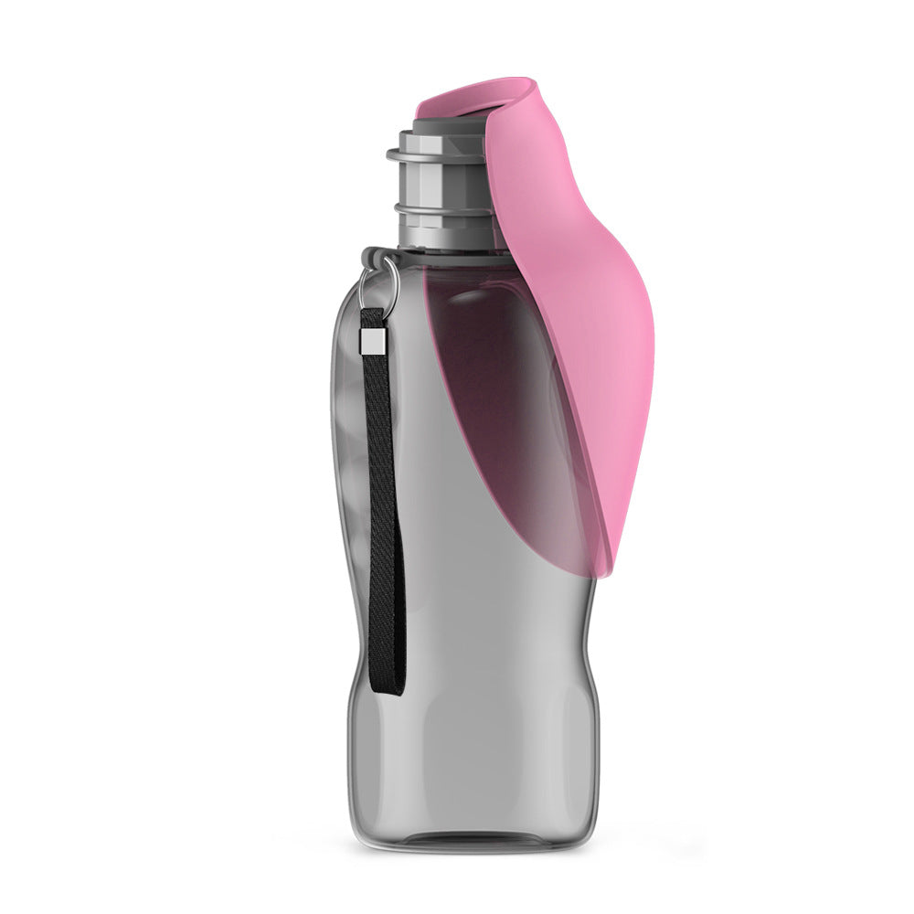 800ml Foldable Dog Water Bottle with Built-In Drinking Bowl