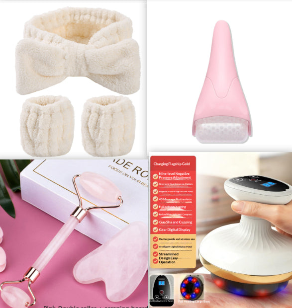 Electric Gua Sha Board Massager with Cupping and Meridian Brush
