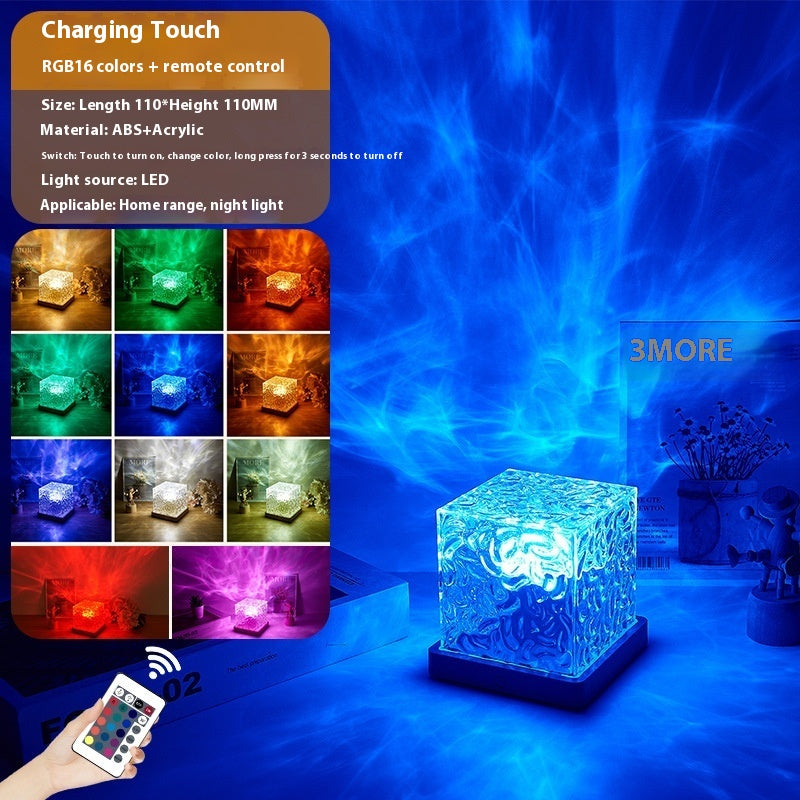 Water Ripple LED Night Light With Remote And 16 Colour Modes