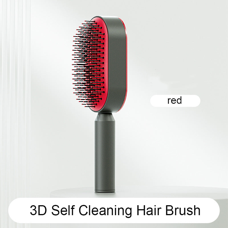 Self-Cleaning Airbag Hair Brush With Scalp Massage, Anti-Static