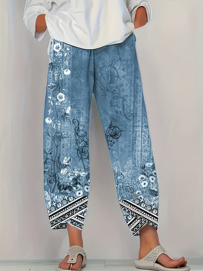 Amanda | Pantalones clásicos vintage con estampado floral