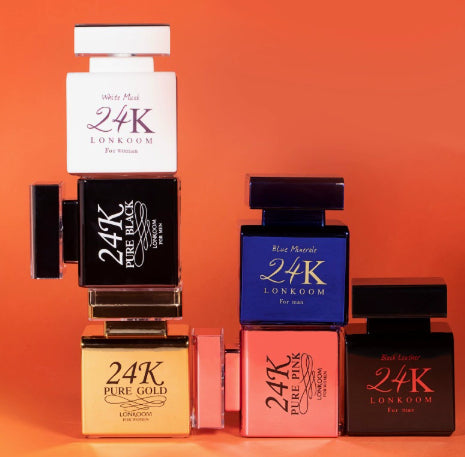24K Gold Fragrance Perfume In Floral Style With Five Colours