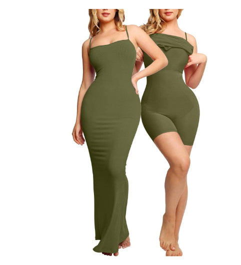 Women's Shapewear Jumpsuit Dress, Tummy Control Lift Corset Bodysuit