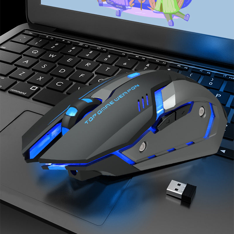 Silent Wireless Gaming Mouse with Rechargeable Battery