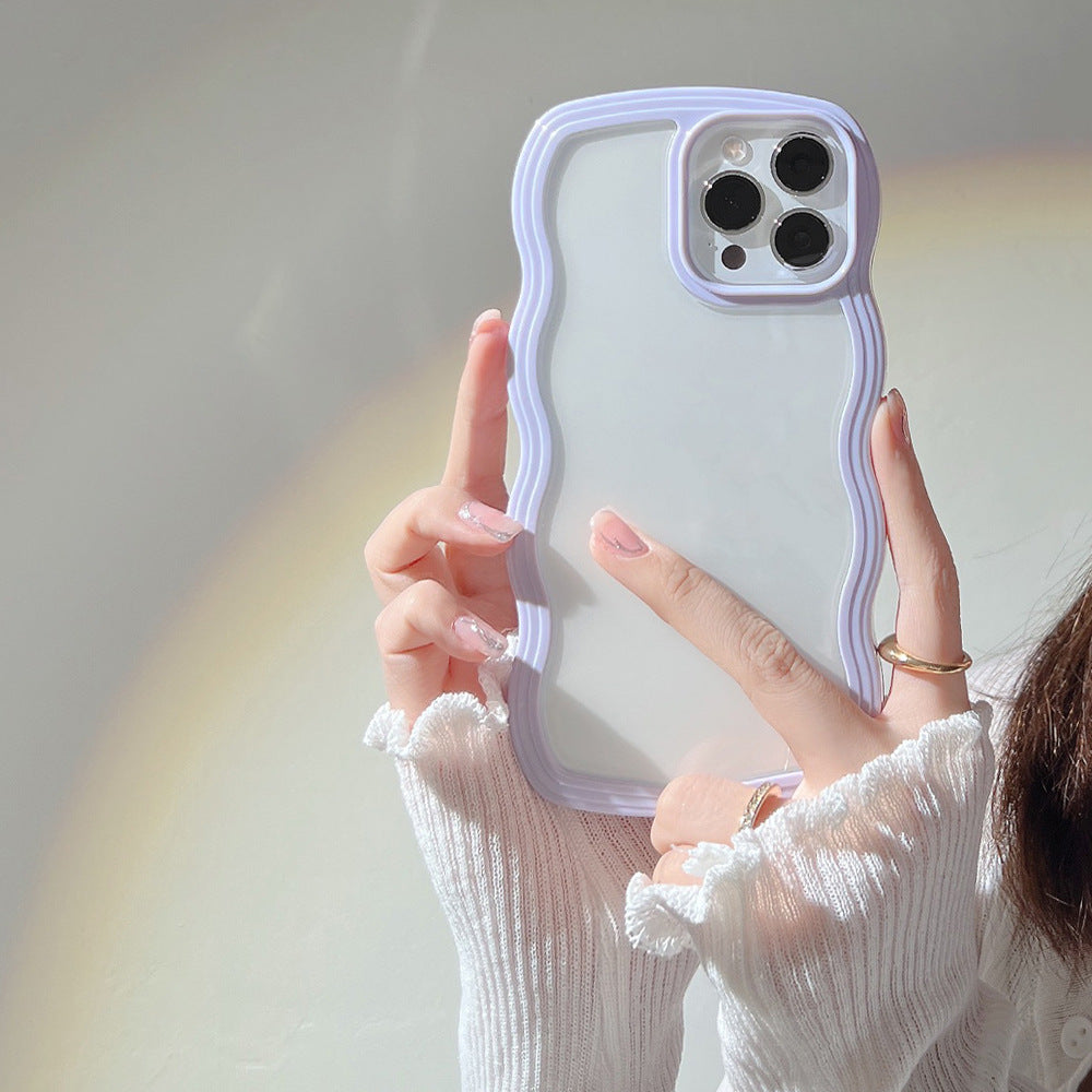 Wave Border Phone Case in Candy Colours with Full Protection