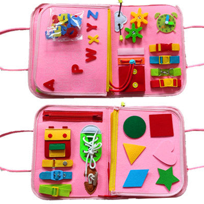 Felt Busy Book for Toddlers, Dressing and Buttoning Learning Board