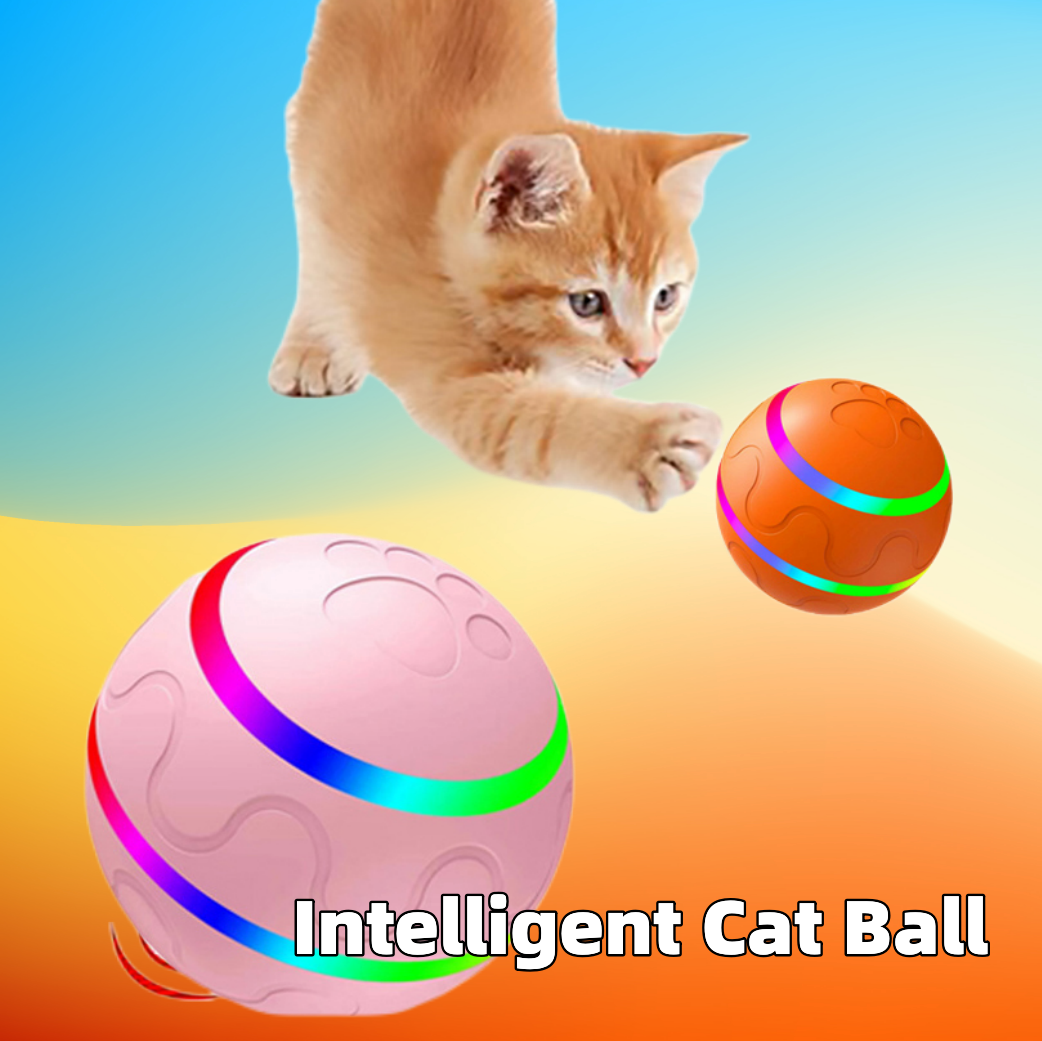 USB Rechargeable Smart Cat Ball Toy, Self-Rotating Interactive Play