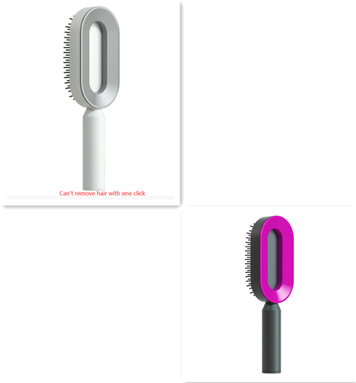 Self-Cleaning Airbag Hair Brush With Scalp Massage, Anti-Static