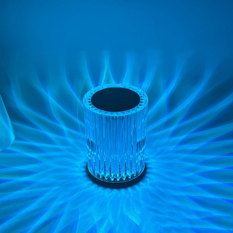 Crystal Table Lamp with RGB LED Lights and Remote Control