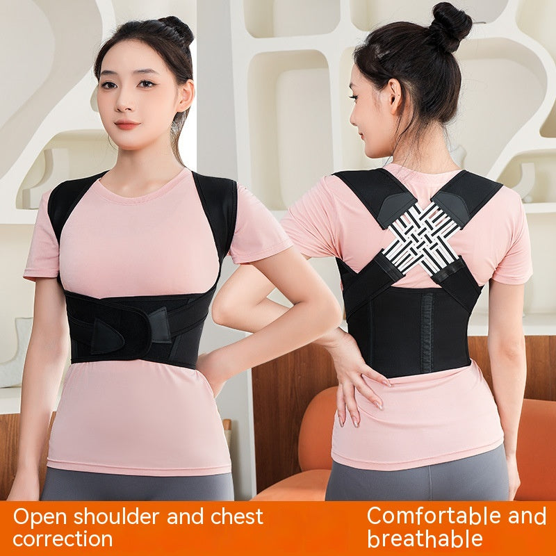 Unisex Chest Lift Posture Brace, Adjustable Back Support Strap