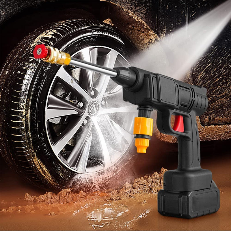 Cordless Pressure Washer Gun with 22 Bar Motor and Two Nozzles