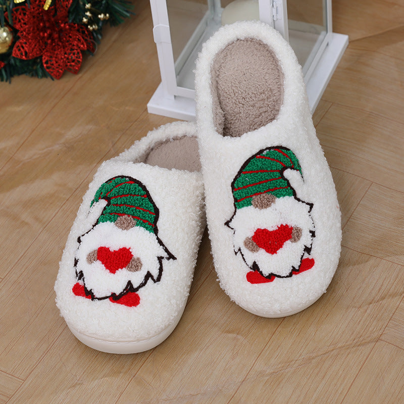 Cute Cartoon Santa Claus Slippers for Couples Indoor Wear