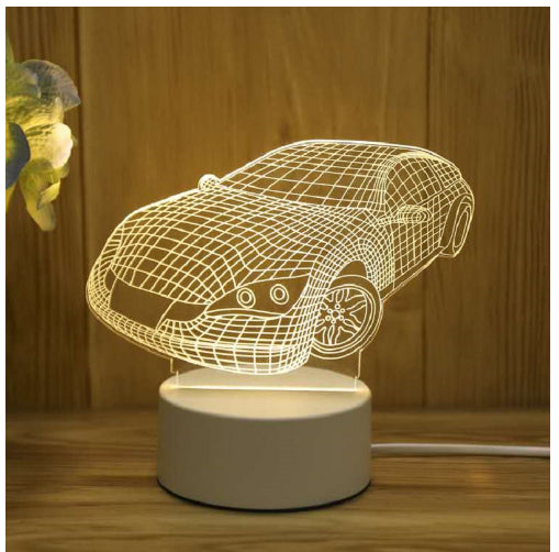 3D Acrylic USB LED Night Light Neon Sign Lamp for Home Decor