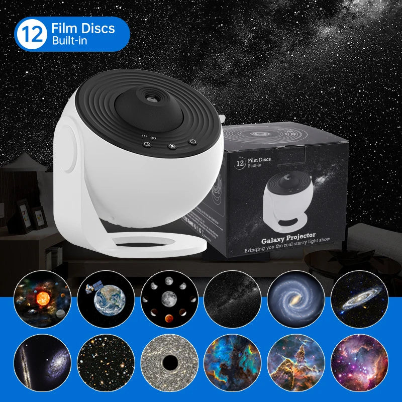Galaxy Starry Sky Projector Night Light With 360 Degree Rotation
