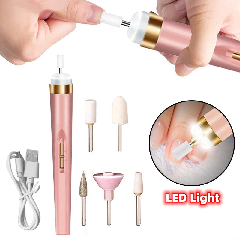 5-in-1 Cordless Electric Nail Drill Set with LED Light