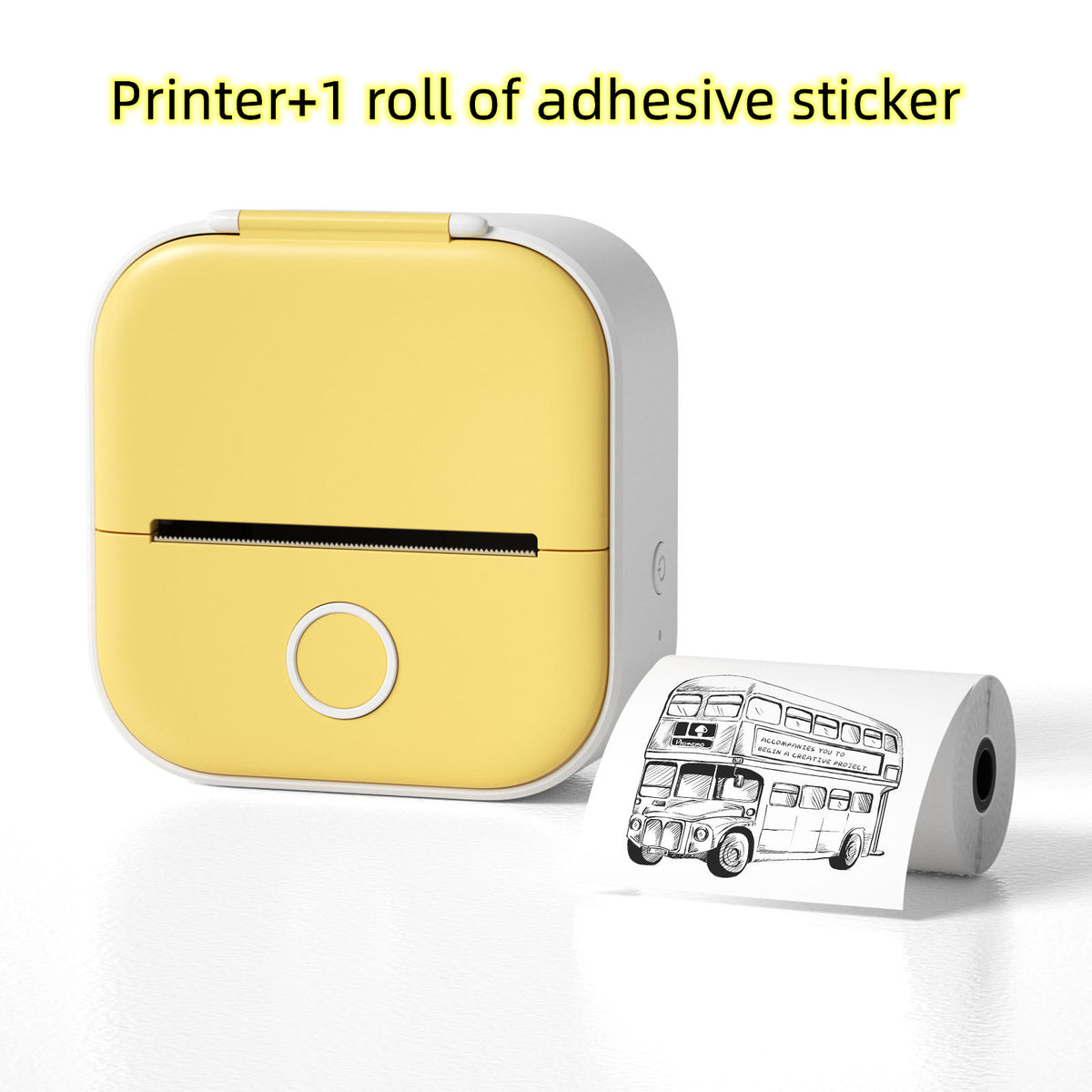 Portable Mini Bluetooth Thermal Label Printer, Inkless Printing