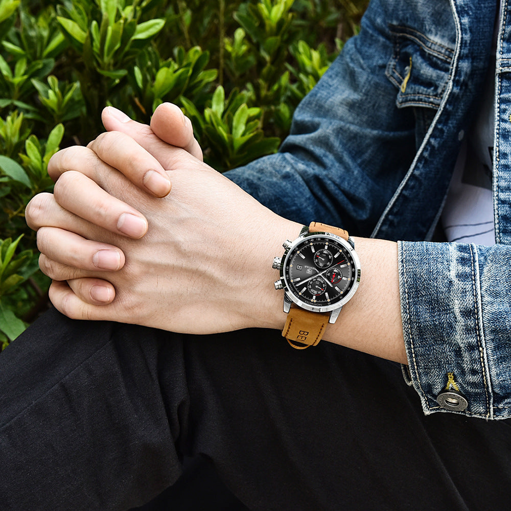 Men's Luxury Quartz Watch, Fashion Business Casual Wristwatch