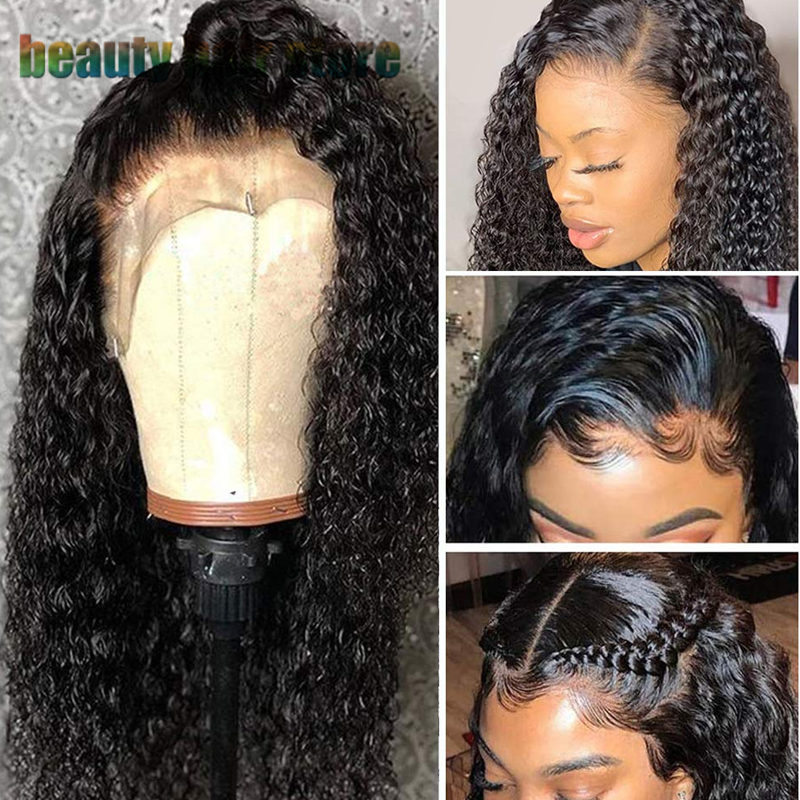 Brazilian Kinky Curly Lace Front Human Hair Wig, 150% Density