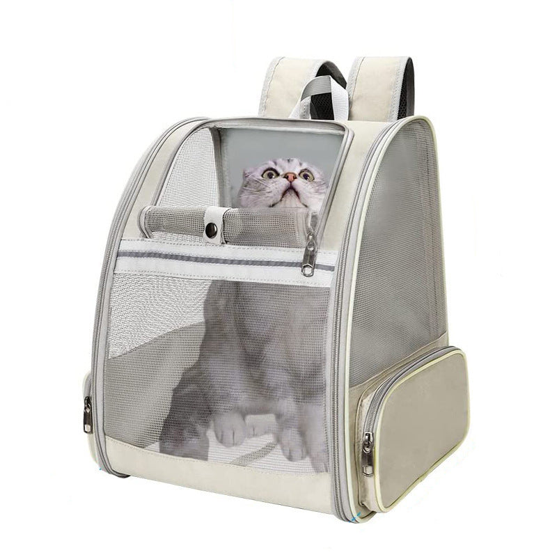 Small Pet Backpack Cat Carrier Travel Bag in Oxford Cloth