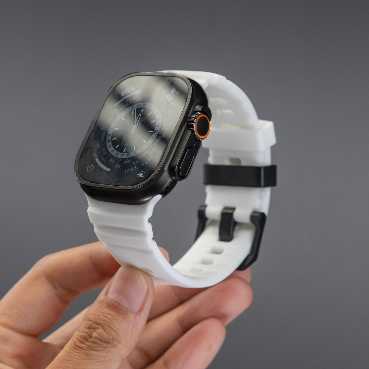 Silicone Sports Watch Strap for 44 to 49mm Watches
