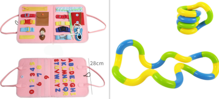 Felt Busy Book for Toddlers, Dressing and Buttoning Learning Board