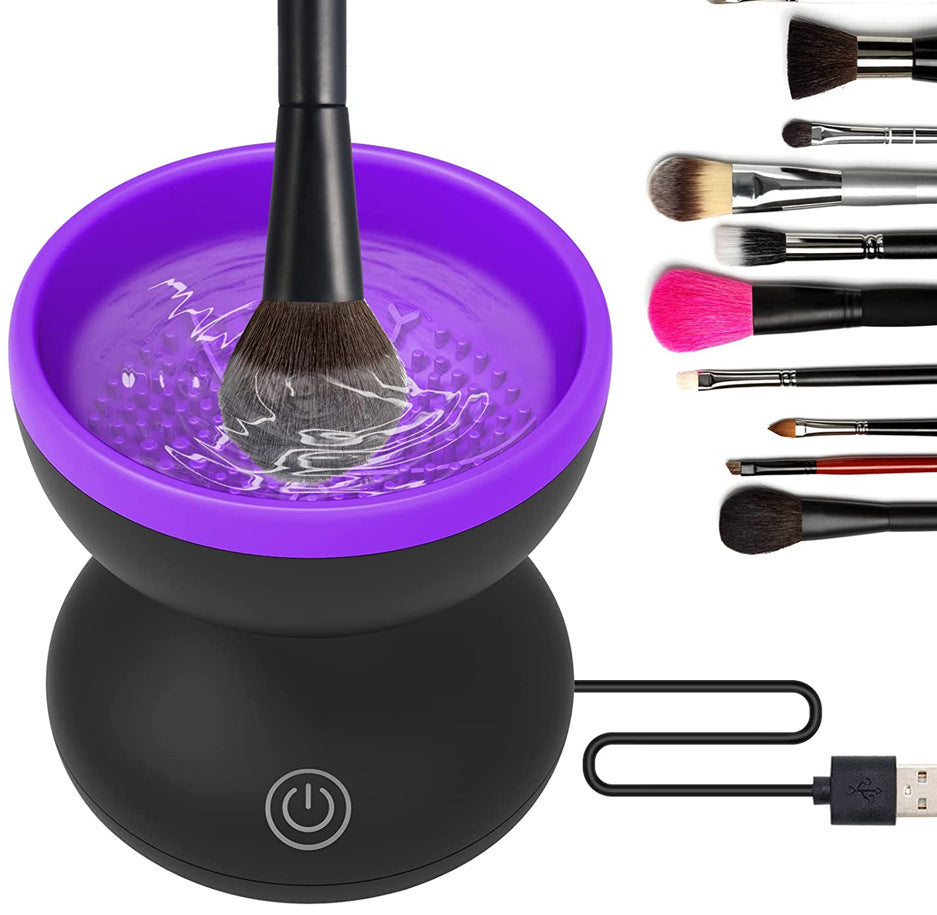 Electric Makeup Brush Cleaner With Silicone Bowl And USB