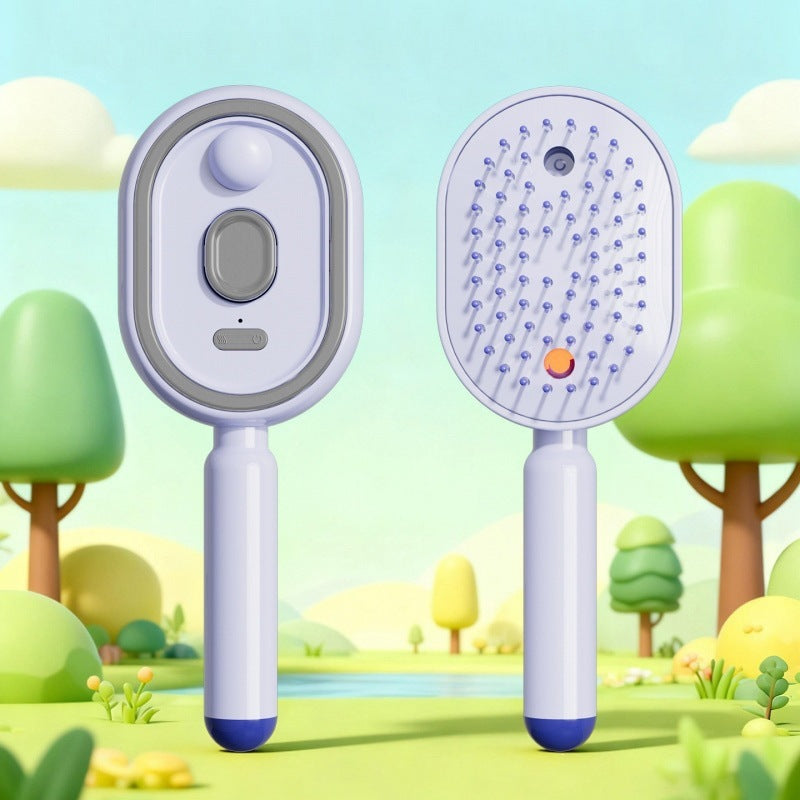 Electric Airbag Massage Comb With Mist Spray, Anti-Tangle