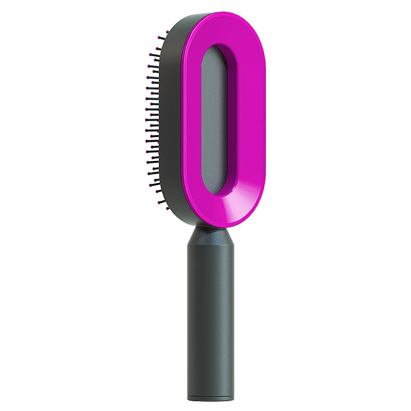 Self-Cleaning Airbag Hair Brush With Scalp Massage, Anti-Static