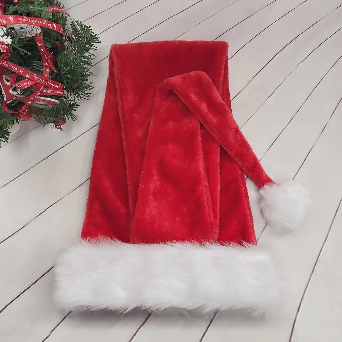 Extra Long Plush Santa Hat in Many Colours 150cm Christmas Cap
