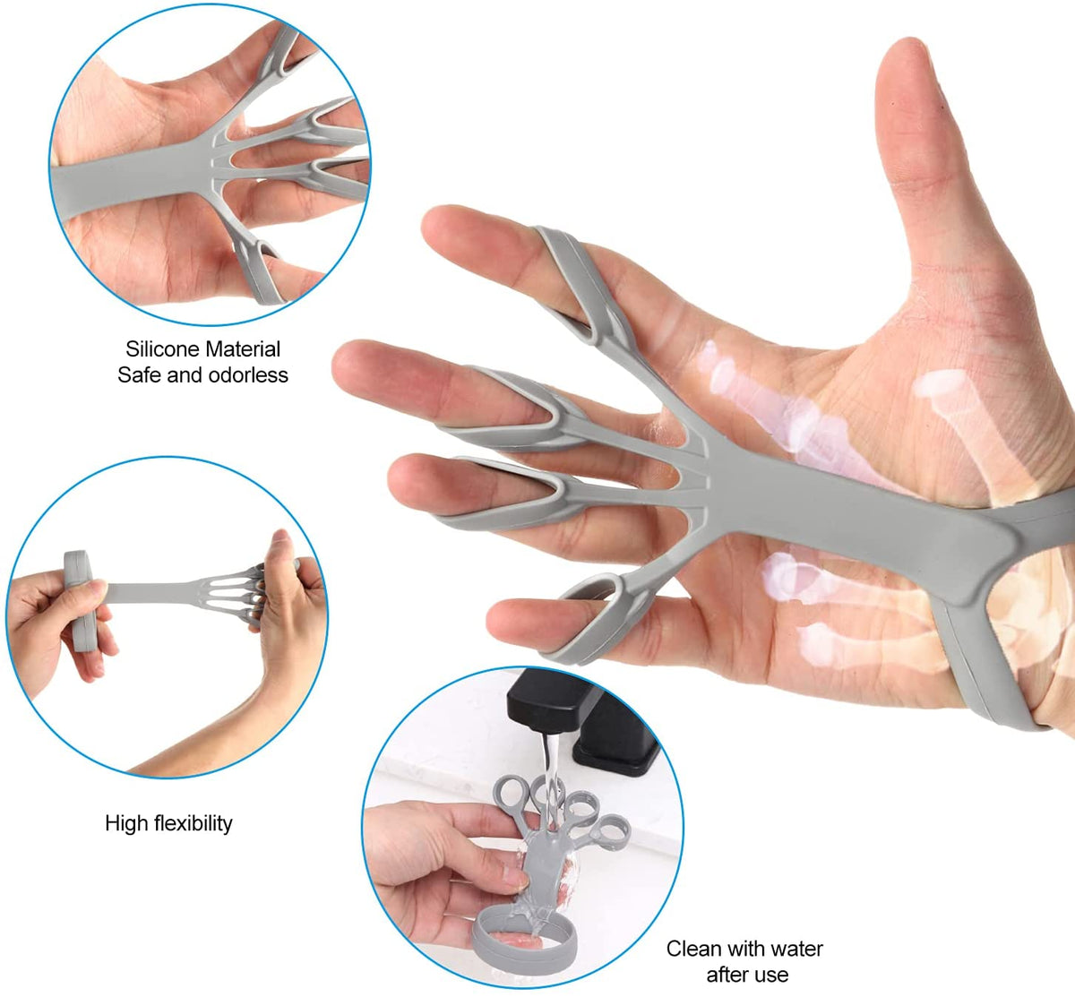 Silicone Finger Strengthening Grip Trainer For Hand Exercise