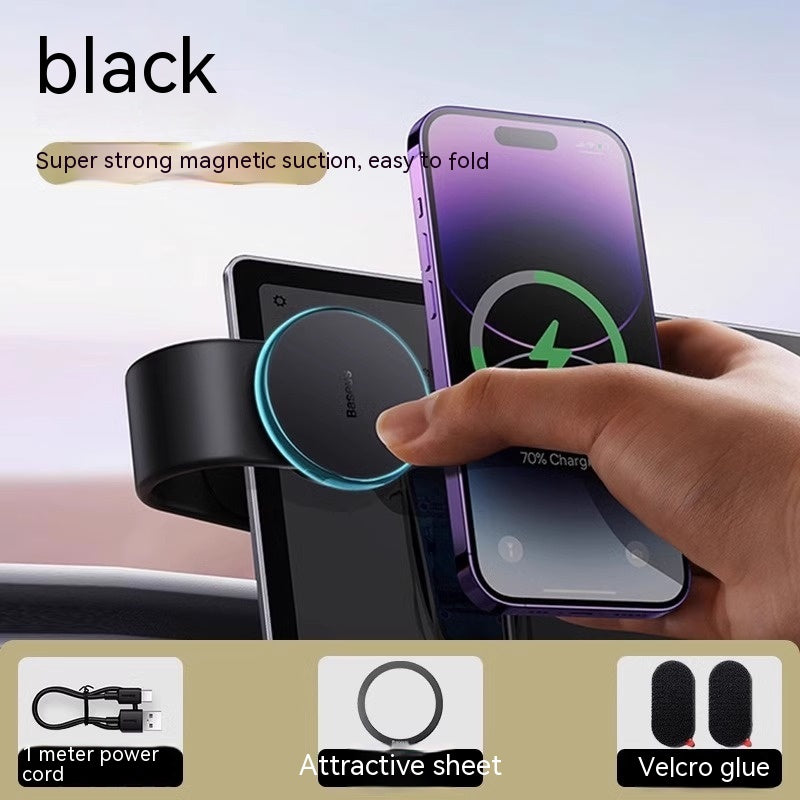 Magnetic Bendable Car Phone Holder With 15W Wireless Charging