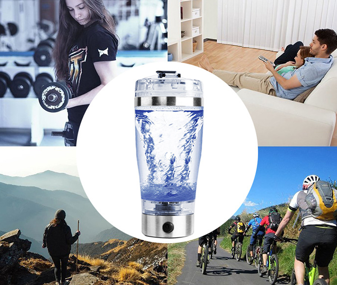 Electric Protein Shaker Bottle, USB Rechargeable Stirring Cup