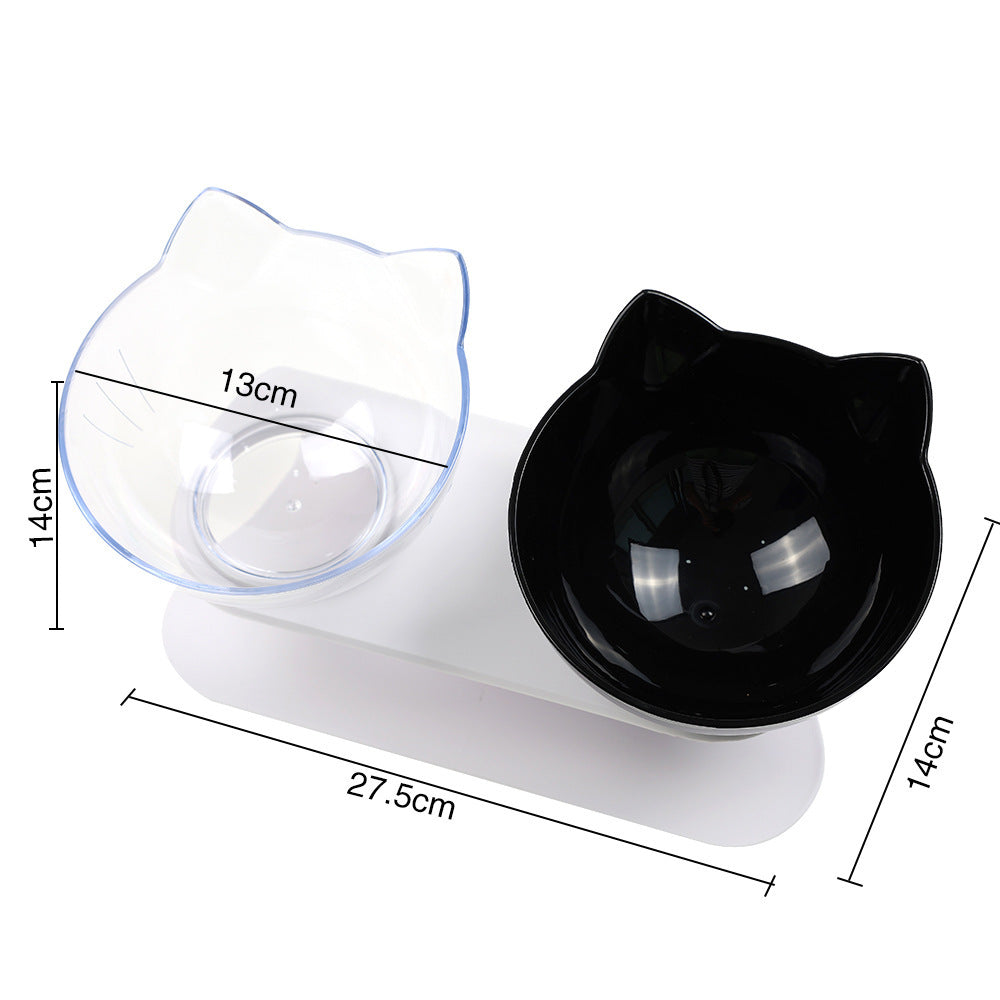Kitten Raised Pet Bowl With Neck-Friendly Tilted Design