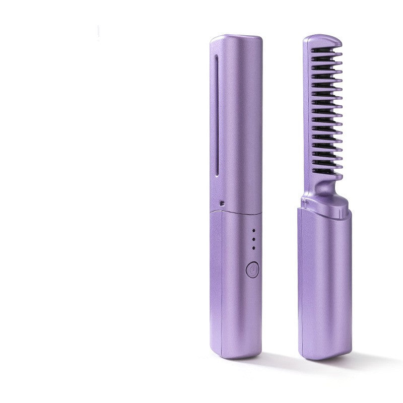 Professional Cordless Hair Straightener Comb, Fast Heating