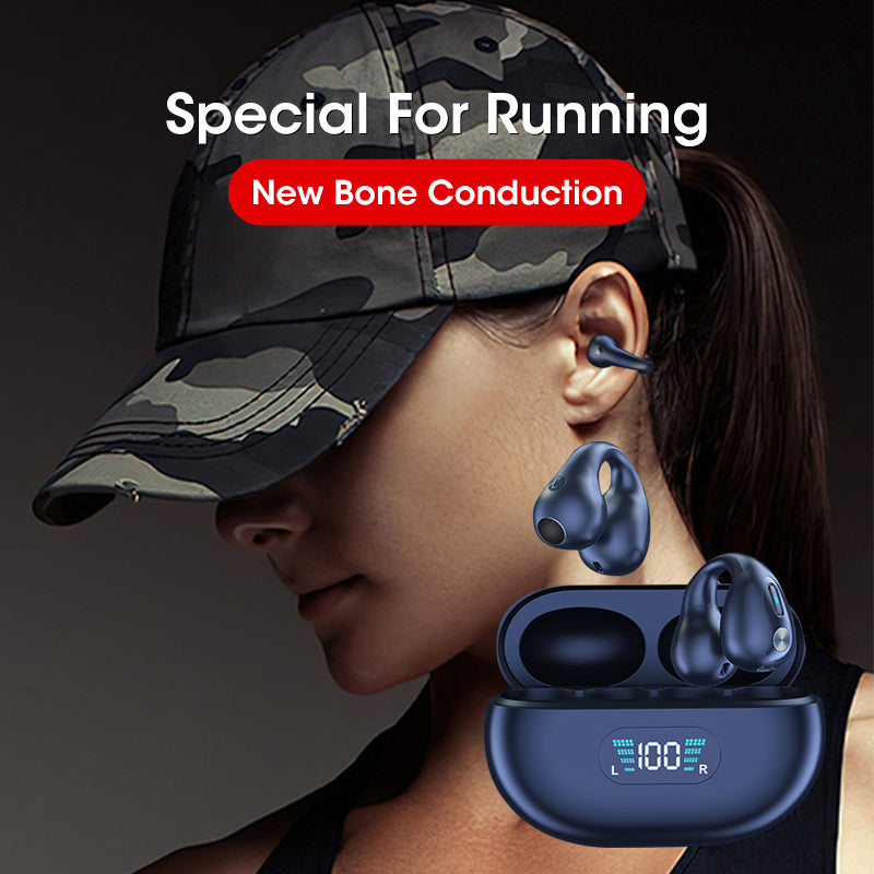 Bone Conduction Style Wireless Earbuds With Ear Clip And Bluetooth 5.3