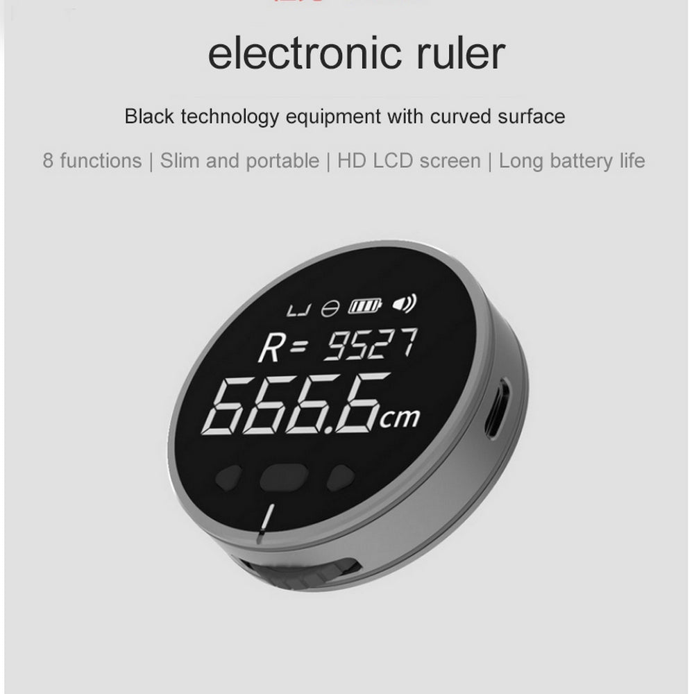 Digital LCD Measuring Ruler With 99m Range, Mini And Rechargeable
