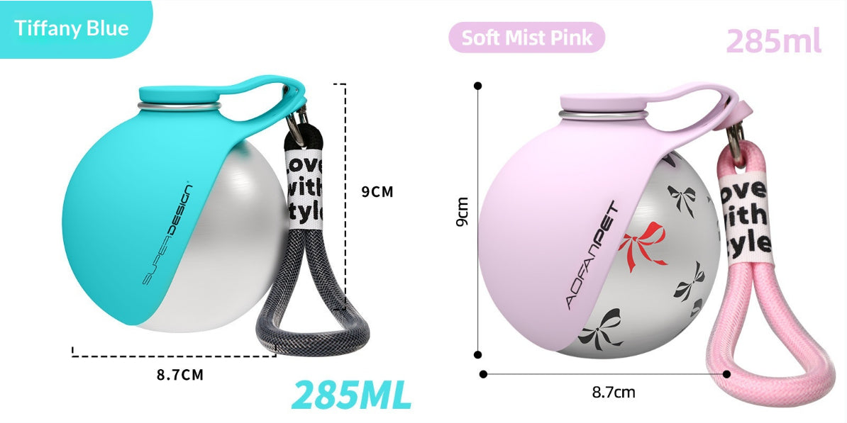 Portable Stainless Steel Water Bottle for Small Dogs and Cats