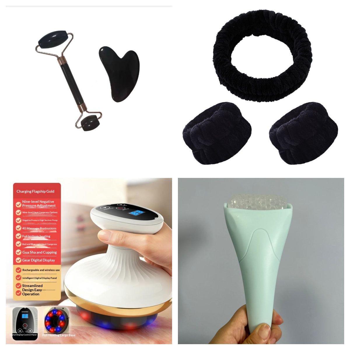 Electric Gua Sha Board Massager with Cupping and Meridian Brush