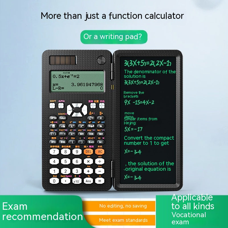 2 In 1 Foldable Scientific Calculator With Handwriting Tablet