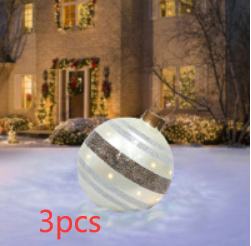 60cm Outdoor Inflatable Christmas Ornament Ball in PVC