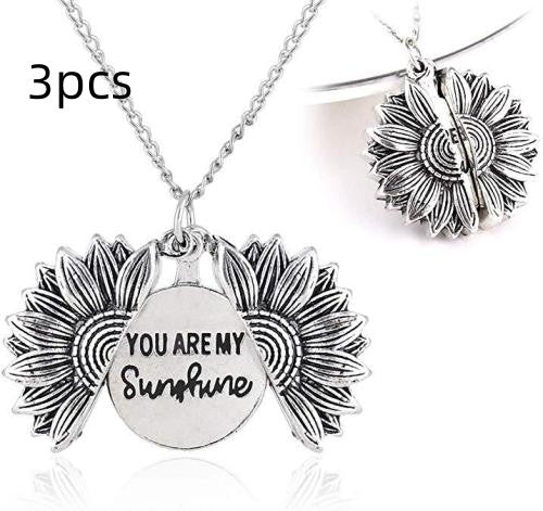 You Are My Sunshine Sunflower Necklace for Women and Men with Gift Box