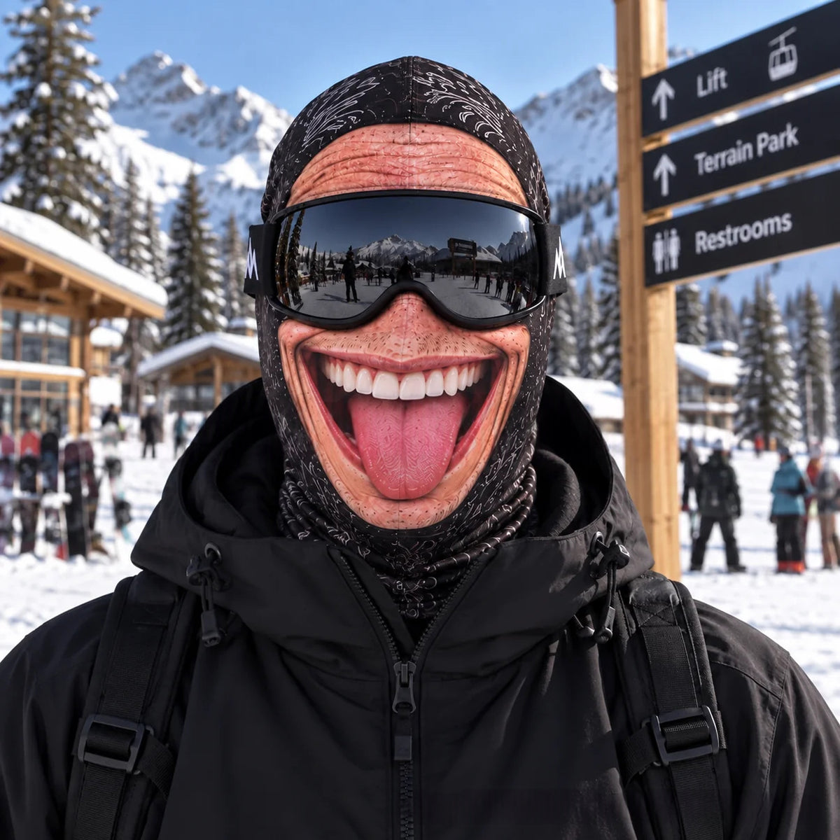 Realistic Winter Balaclava Face Mask, Windproof Fun Costume