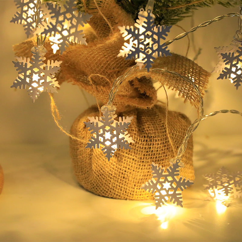 Christmas LED String Lights with Santa Elk and Snowman Shapes