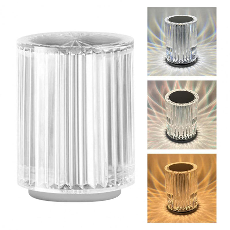 Crystal Table Lamp with RGB LED Lights and Remote Control