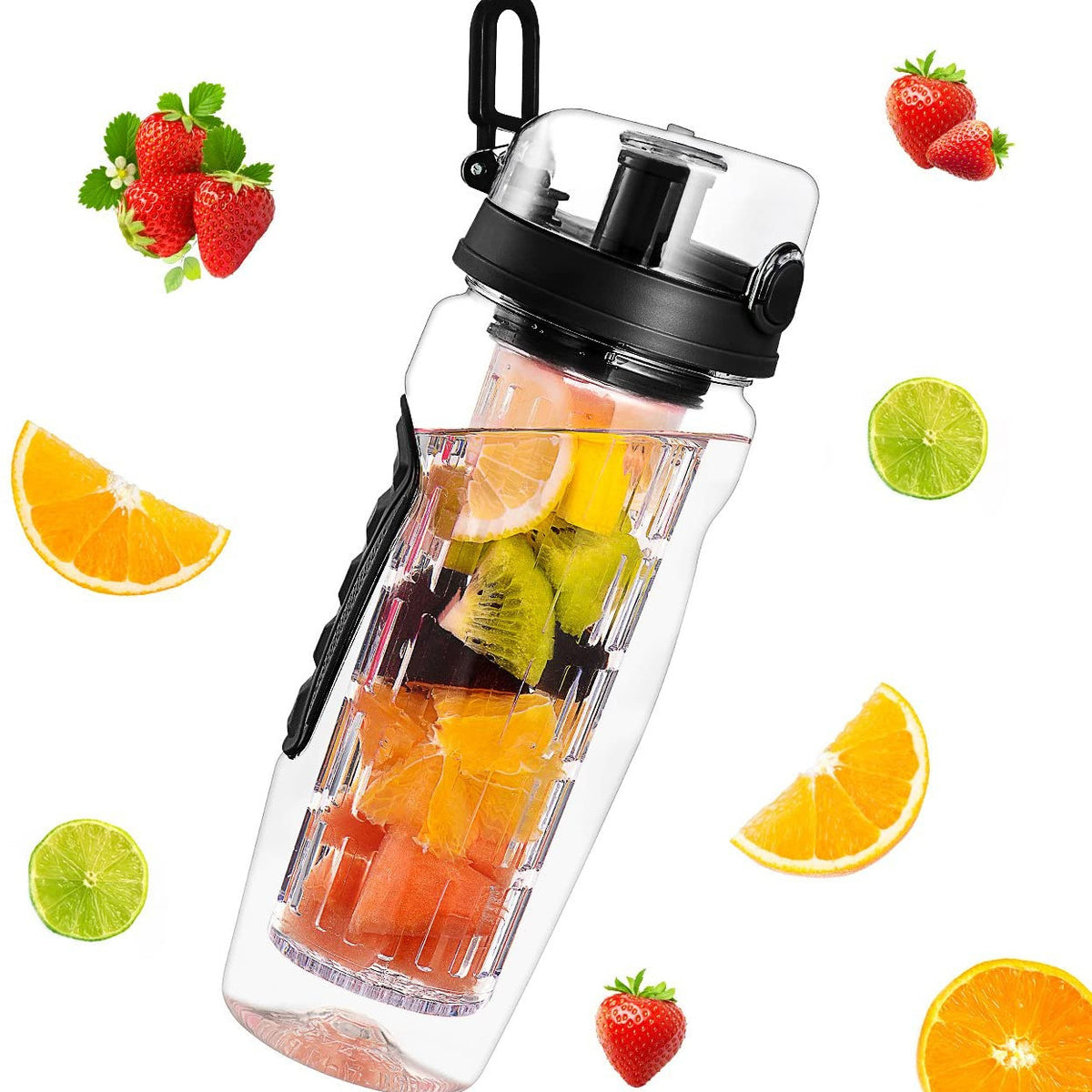 32oz Fruit Infuser Water Bottle In BPA-Free Plastic