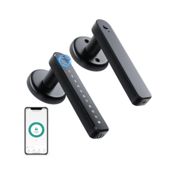 Cerradura de puerta con huella dactilar, control mediante aplicación y cuerpo de aleación de zinc