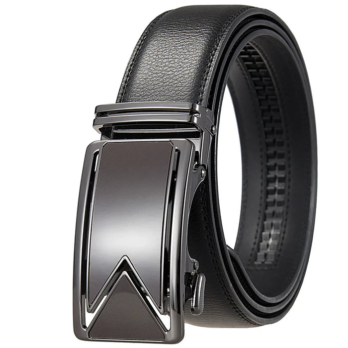 Cinturón de trinquete para hombre con hebilla automática ajustable